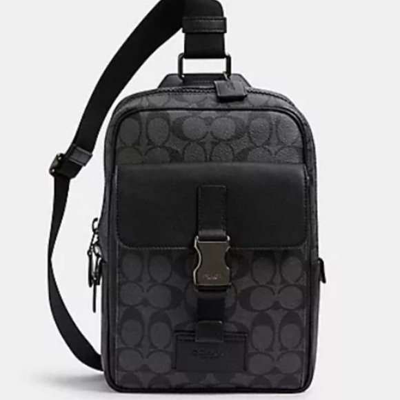 Coach Handbags - Coach Track Pack In Signature Canvas